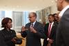 The Chairperson of the African Union Commission (AUC), H.E. Mahmoud Ali Youssouf, paid a visit to the Knowledge Management Division, including the Library and Archives. During the visit, H.E. the Chairperson was briefed on the ongoing activities, services, and initiatives aimed at strengthening knowledge management, information access, and institutional memory within the Commission. The visit also provided an opportunity to highlight the role of the Library and Archives in supporting research, documentation